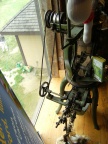 A Nelson Knitting machine on display in the Tinker Cottage.  The Nelson factory is(abandoned) on the Tinker property.